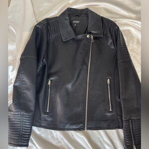 Topshop leather jacket size 14
